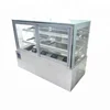 large capacity 3 layers glass vertical square cake chiller display