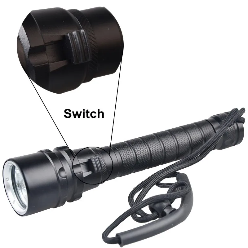 LED Diving Flashlight Torch Lamp Waterproof flashlight