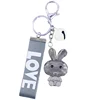 YZ-47 Gift For Children Car Bag Pendant Acrylic Jelly Rabbit Keychain