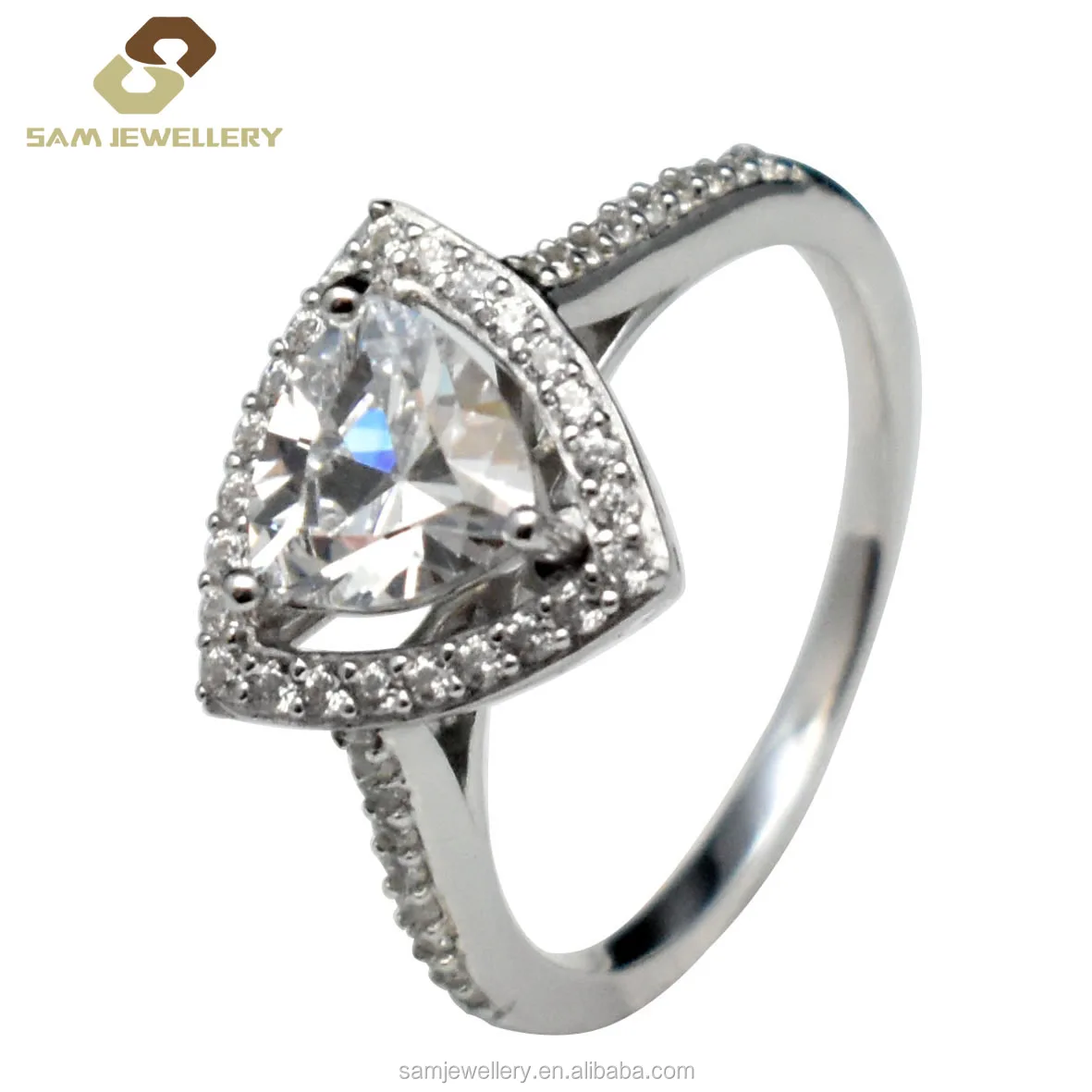 Wholesale European Fashion Sterling 925 Silver Halo Triangle Cubic Zirconia  Solitaire Wedding Ring Jewelry - Buy Rings Jewelry Women,925 Sterling  Silver Ring,925 China Diamond Rings Product on Alibaba.com