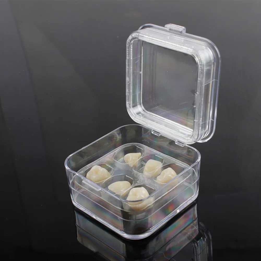 Wholesale Clear Dental Crown Box Plastic Membrane Retainer Case Denture