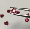 Factory price #5 ruby stone 6x6mm heart synthetic ruby corundum