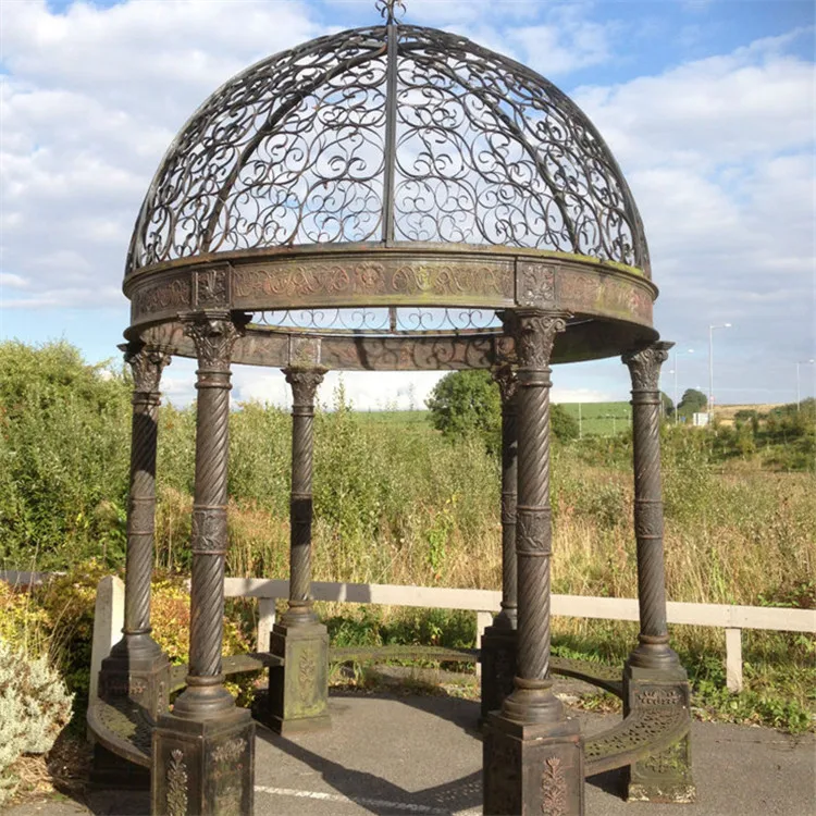 Outdoor Garden Decoration Popular Round Metal Casting Iron Gazebo ...