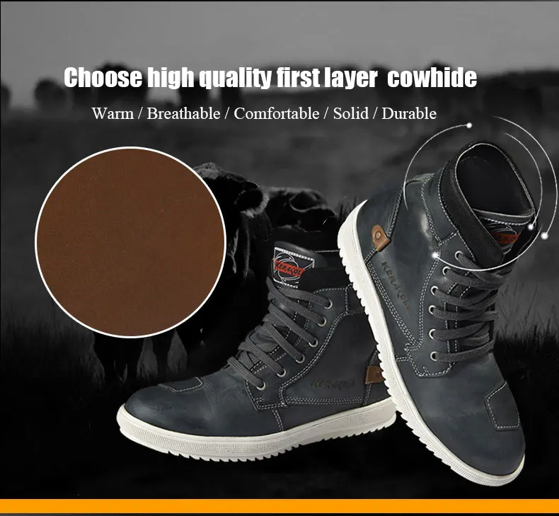 Duhan Kerakoll Waterproof Motorcycle Racing Shoes New Cowhide Leather