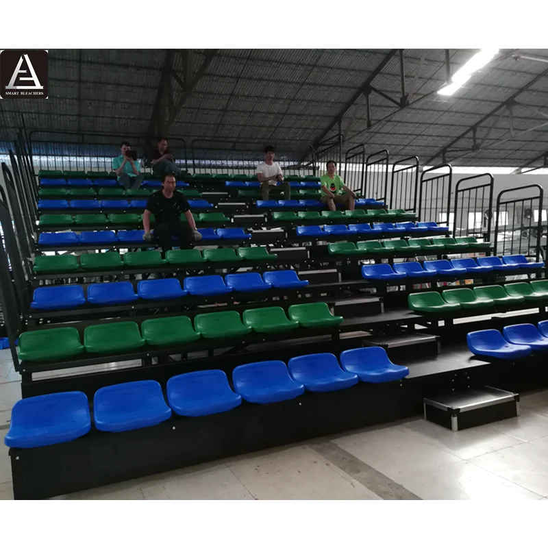 Gymnasium Sports Bleacher Retractable Plastic Seating Telescopic