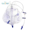 Urine meter urinary drainage bag collection T valve needless sampling port 2000ml+500ml