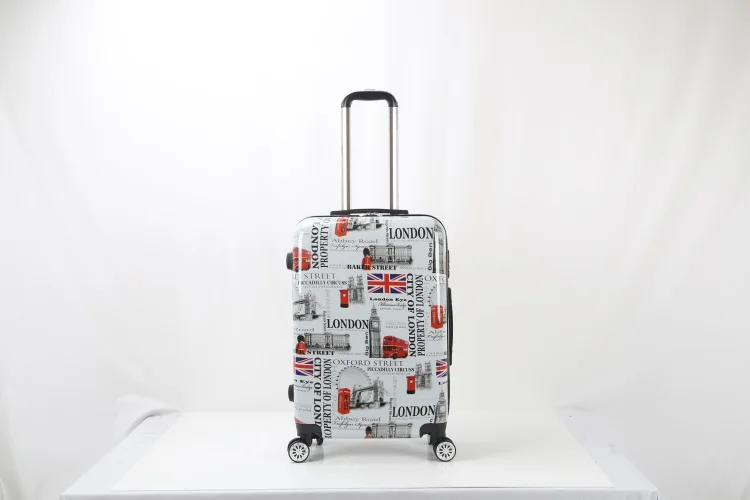 printed luggage trolley