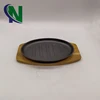 sizzler plate cast iron tableware sizzler pan with wooden base