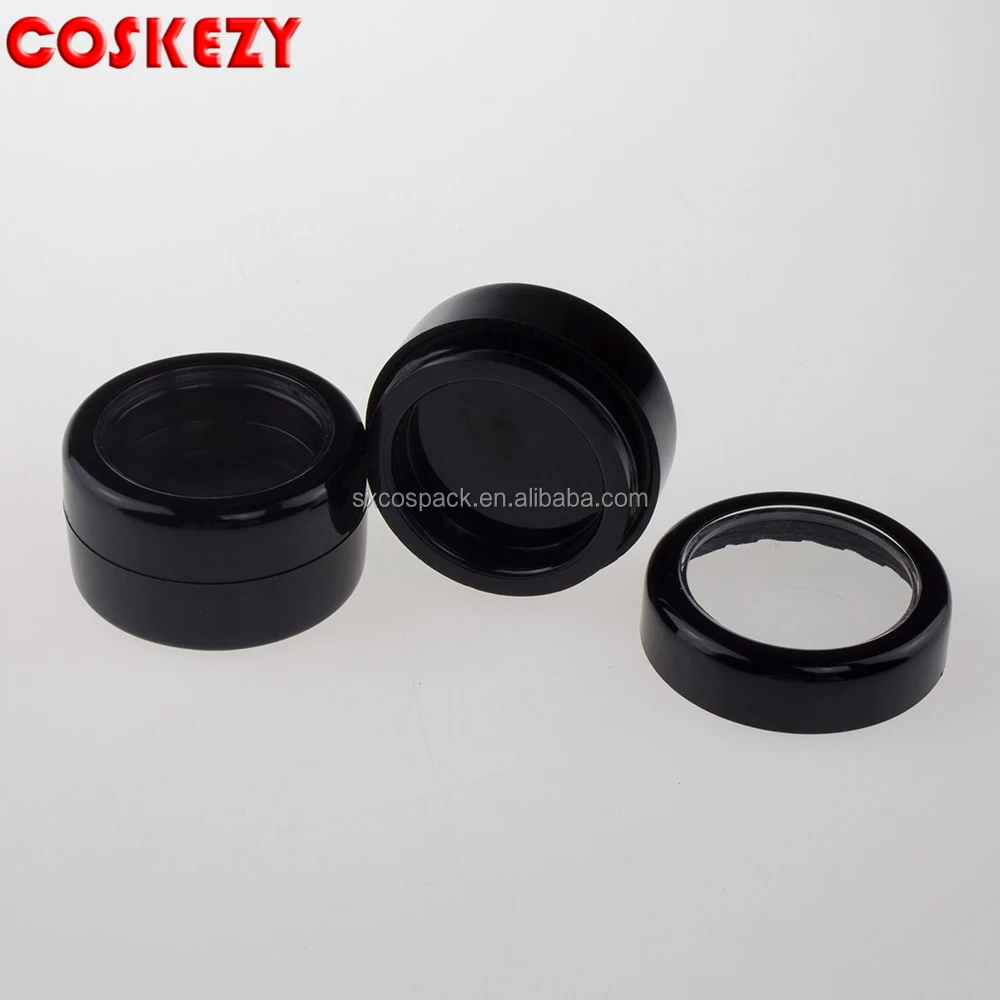C004 2.5ml Empty Black Cosmetic Compact Containers,Eyeshadow Empty