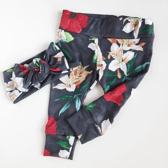 floral baby leggings