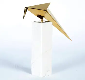 Nordic Home Decoration Accessories Modern Art Decor Gold Bird Animal Crafts With White Marble Base Table Ornament Buy Animal Crafts Bird