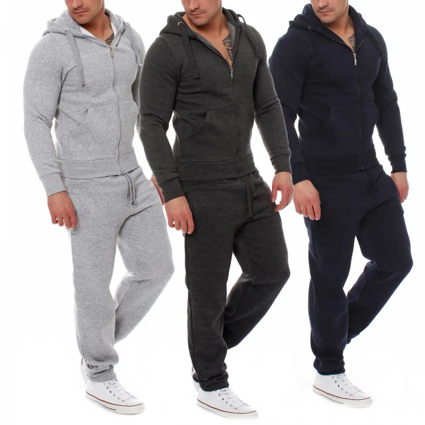 hot selling solid mens jogging suits wholesale custom track suit for men