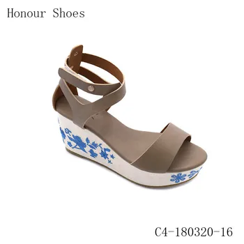 ladies high wedge sandals