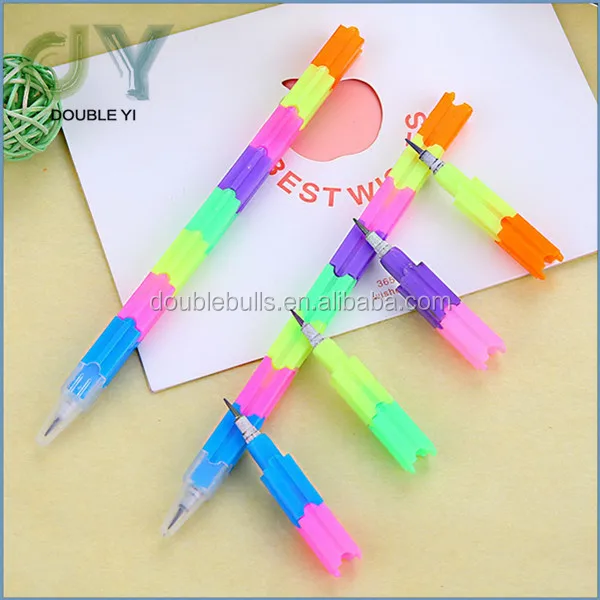 Wholesale Colorful Pencil Plastic Detachable Pencil Creative Combined