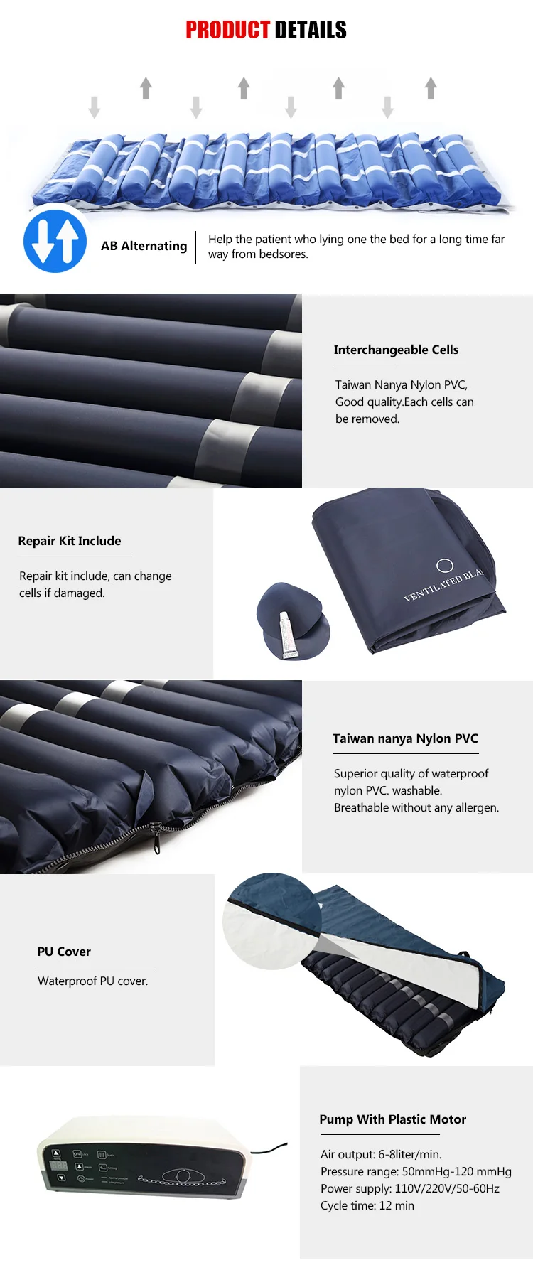 Folding Anti Decubitus Massage Air Mattress With Compressor Buy