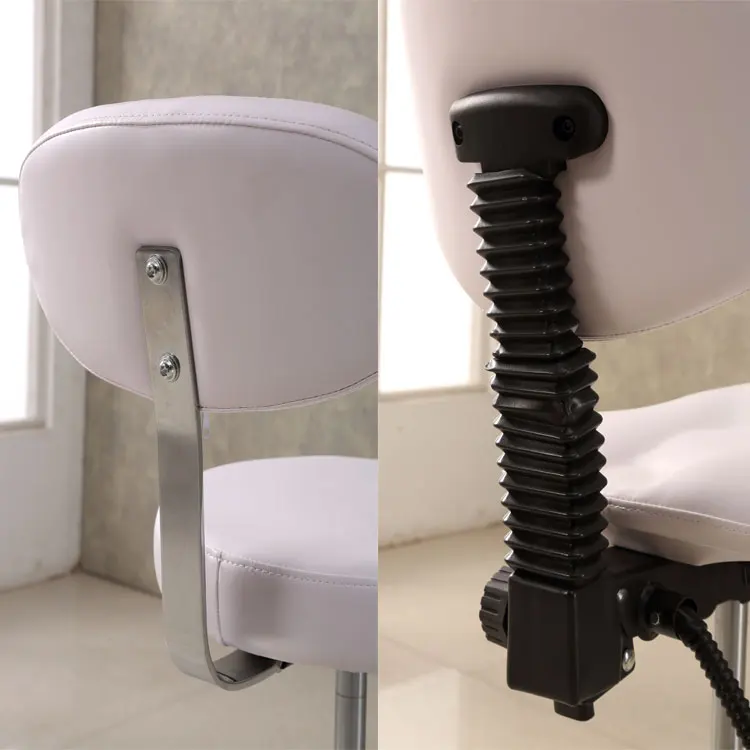 beauty salon barber adjust height cutting saddle stool with backrest