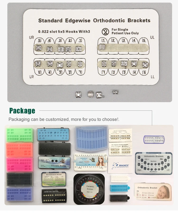 High Quality Orthodontic Standard Metal Edgewise Bracket 0.022" Buy