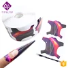 New 500pcs/roll purple rainbow color point tip design nail art gel nail form