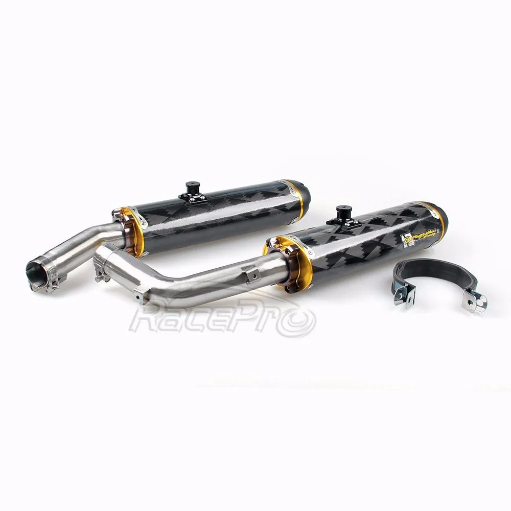 Carbon Fiber Dual Motorcycle Slip On Silencer Exhaust Muffler For Yamaha Yzf R1 2009 2014 Buy 5634