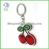 Wholesale custom lovely cherry shaped plastic key chain, cheap custom keychain for promotion(LF-023)