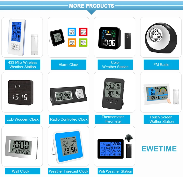 Professional Rf Tech Desk Weather Station Clock For Home Buy Rf Teach