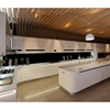 High technical round shape white color lacquer modern kitchen cabinet