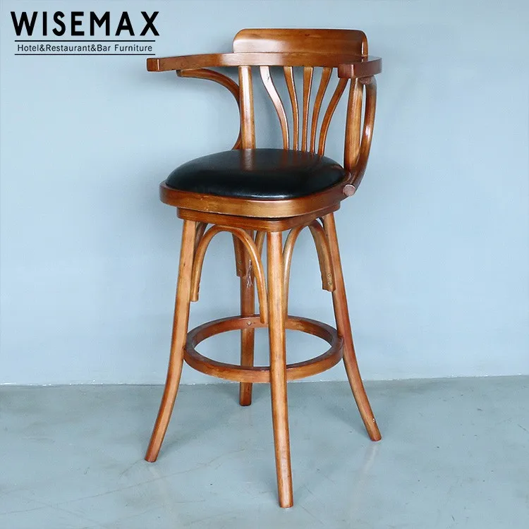 Antique European Style High Club Furniture Comfortable Backrest Wooden