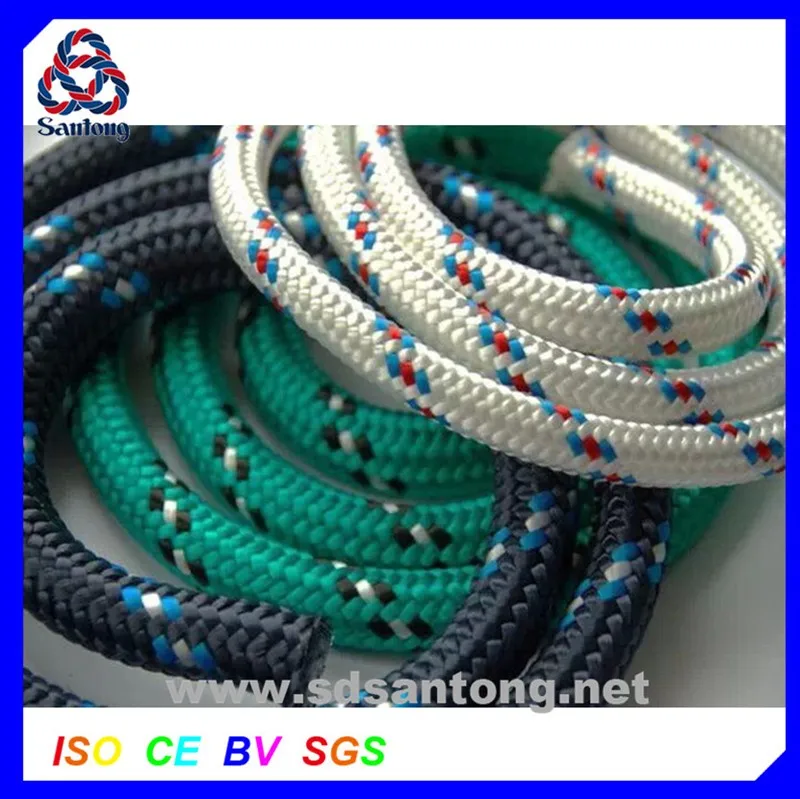 High quality customized package and size 24/32 strand braided rope for sailing boat, yacht marine rope