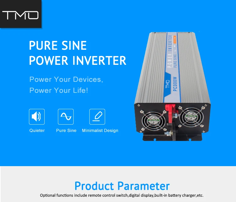 3000w 12v To 220v Home Power Solar Inverter With Builtin Battery