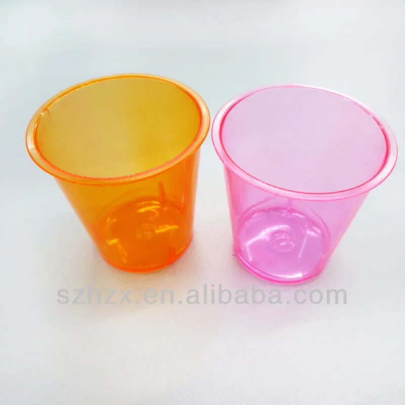 colored plastic cups