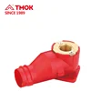 TMOK Brass 1/2 inch REF16 2.2 PEX Fitting with Red Plastic shell connect tap