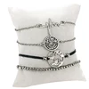 Fashion new map bracelet beads bracelet combination set 4 sets Alloy Jewelry Set