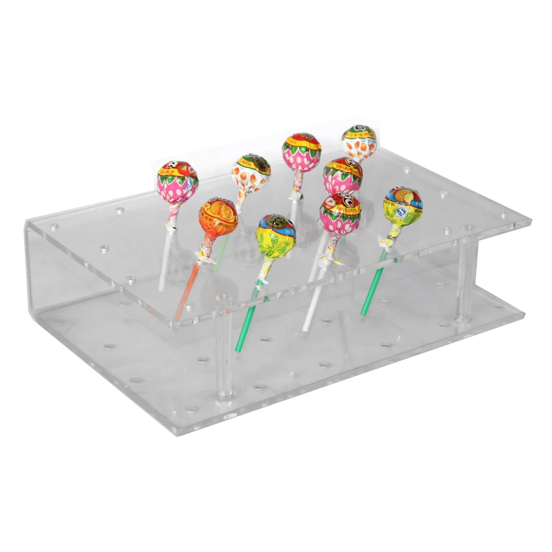 Wowlela Lollipop Porta fino a 20 cake pop trasparente 2 pezzi 16 x 9 x 4 cm in acrilico