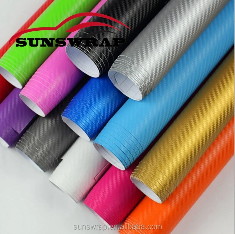 Gunmetal Gray 3d Carbon Fiber Wraps Car Body Film Vinyl 3m Car Wrapping