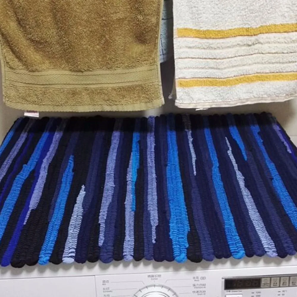 Cheap Rag Rugs Colored Cotton Shaggy Woven Kitchen Chindi Rag Rugs