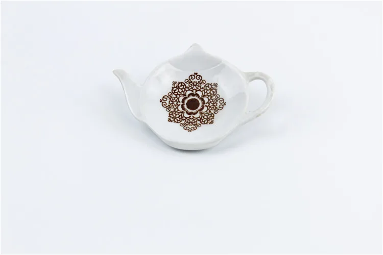 Funny shape small personalized ceramic wholesale tea bag holder for sale 