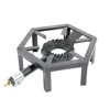 2 KG cast iron Burner hexagon Angle Iron Gas Cooker for outdoor camping BBQ