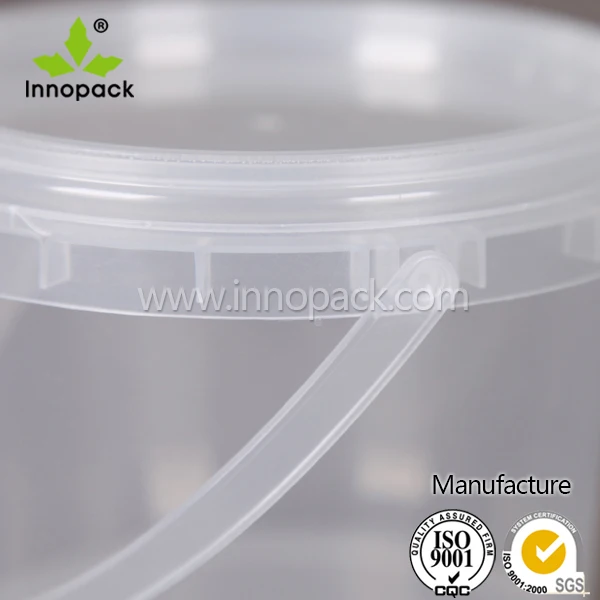 500ml Small Clear Plastic Buckets With Lids With Plastic Or Metal ...