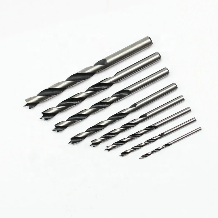 High Carbon Steel Edge Ground Wood Brad Point Drill Bit For Wood