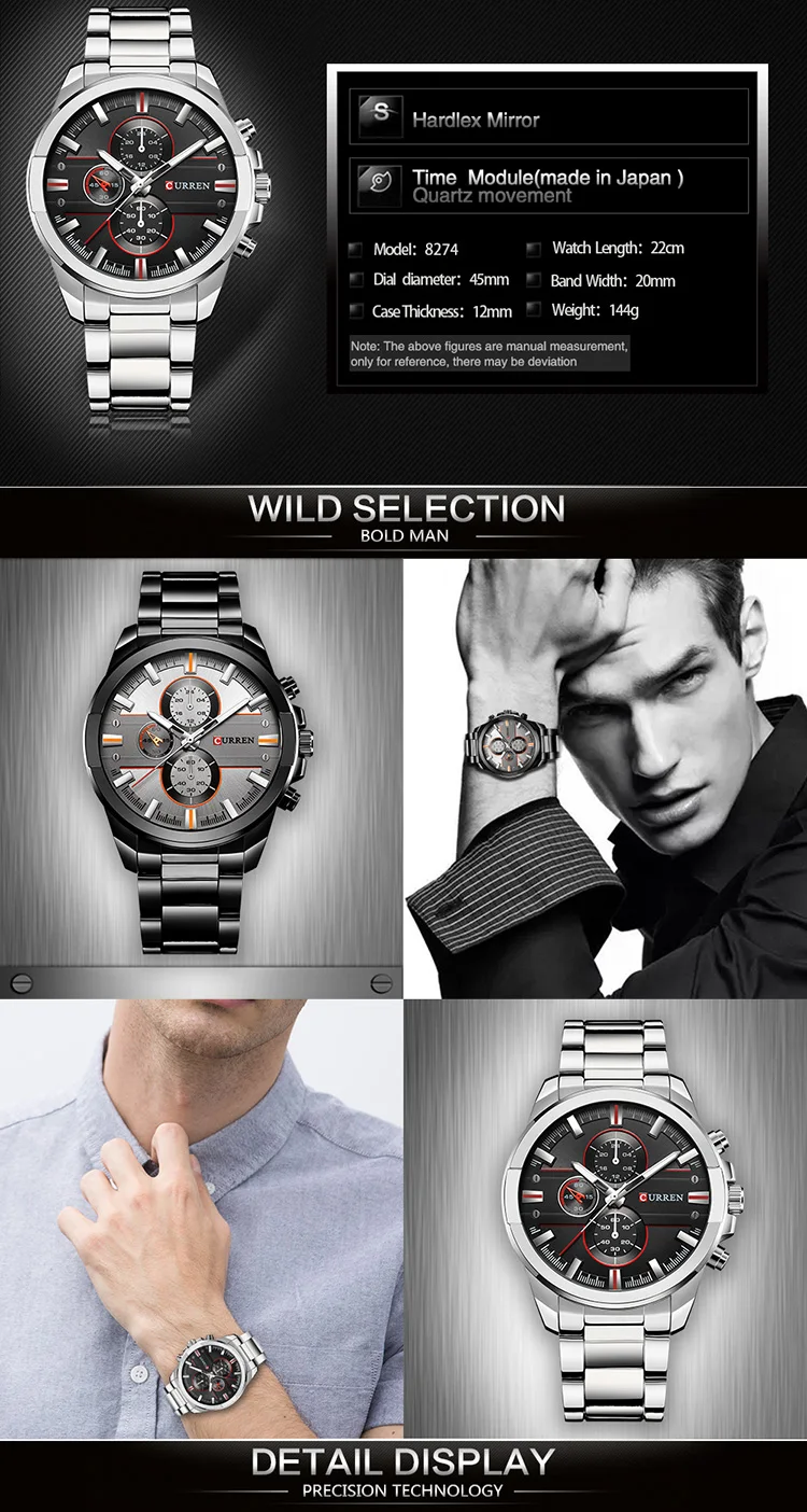 Top Curren Brand 8274 Luxury Quartz Watch Men Fashion Casual Gorgeous ...