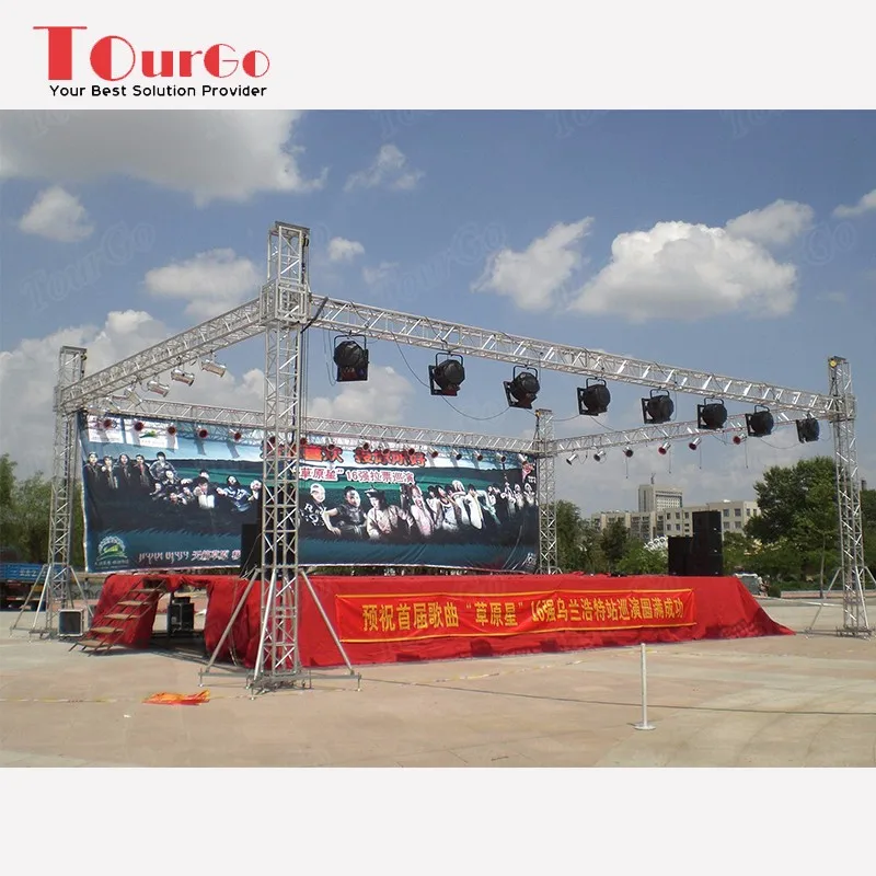 tourgo portable stage lighting truss rigging hanging speaker