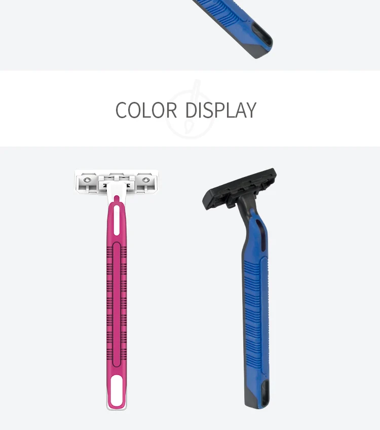 Two Blades Factory Supply Wholesale Manual Disposable Rubber Razor
