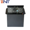 BNT Aluminum alloy customize power and data pop up desktop power socket with rj45 network