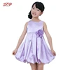 Wholesale children party dresses flower girl gowns in stock satin girls birthday frocks dress