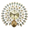 Peacock luxury 3D modern custom decorative designer wall clocks