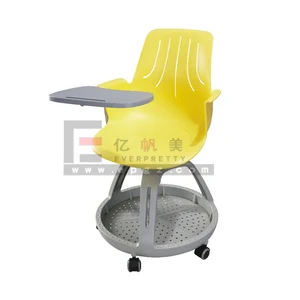 School Node Chair With Casters Steelcase Classroom College Chair With Fold Tablet Top Plastic Metal Sturdy Lecture Furniture