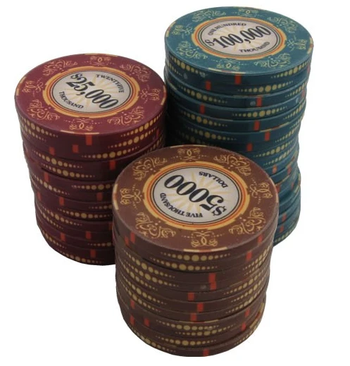 Tangiers ceramic poker chips brands