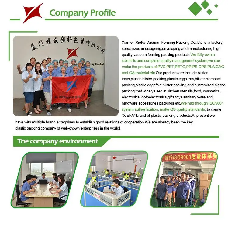 Transparent PET material disposable plastic tray electronic component packing