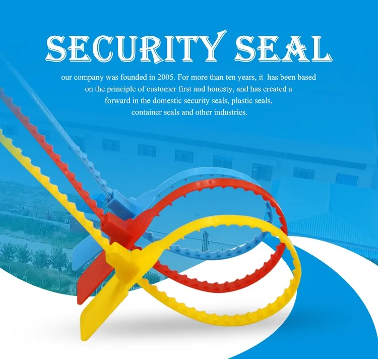 MA - PS 6008 one time use tamper proof adjustable length aircraft security pull tight locking plastic security seal
