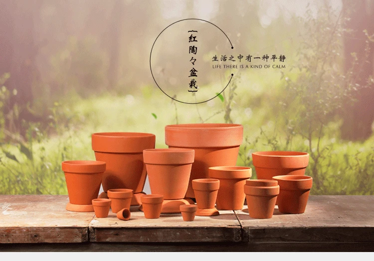 Garden Terracotta Flowerpots Manual Flower Planters